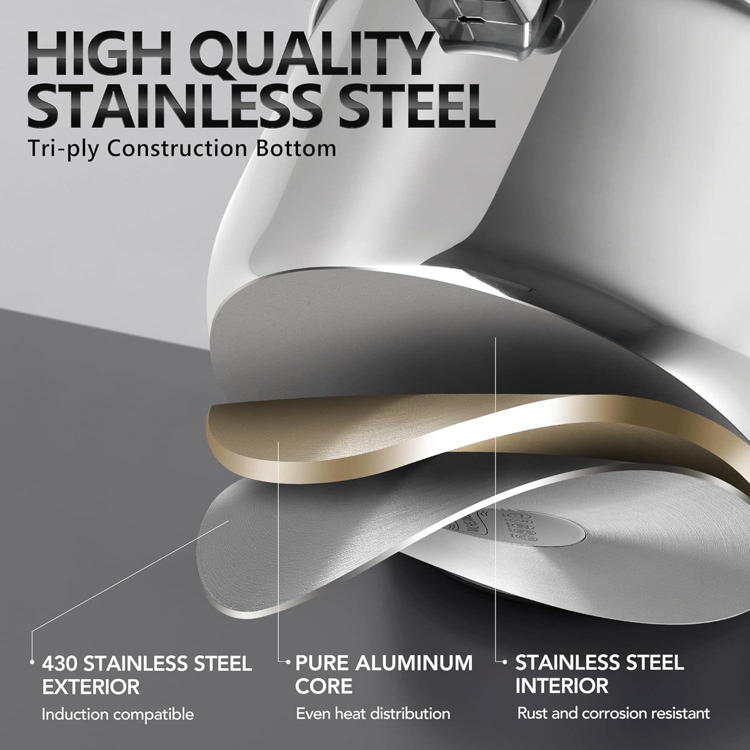 image:imageMICHELANGELO Stainless Steel Pasta Pot with Strainer Lid Pasta Cooker 6 Quart Induction Pot for All Cooktops 6 Qt Spaghetti Pots with Strainer Lid6 Quart