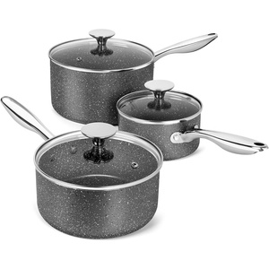 image:imageMICHELANGELO 2 Quart Saucepan with Lid Nonstick Sauce Pan with Healthy Coating Granite Sauce Pan with Stainless Steel Handle 2 Qt Saucepan Induction Compatible Gray152 3 Quarts