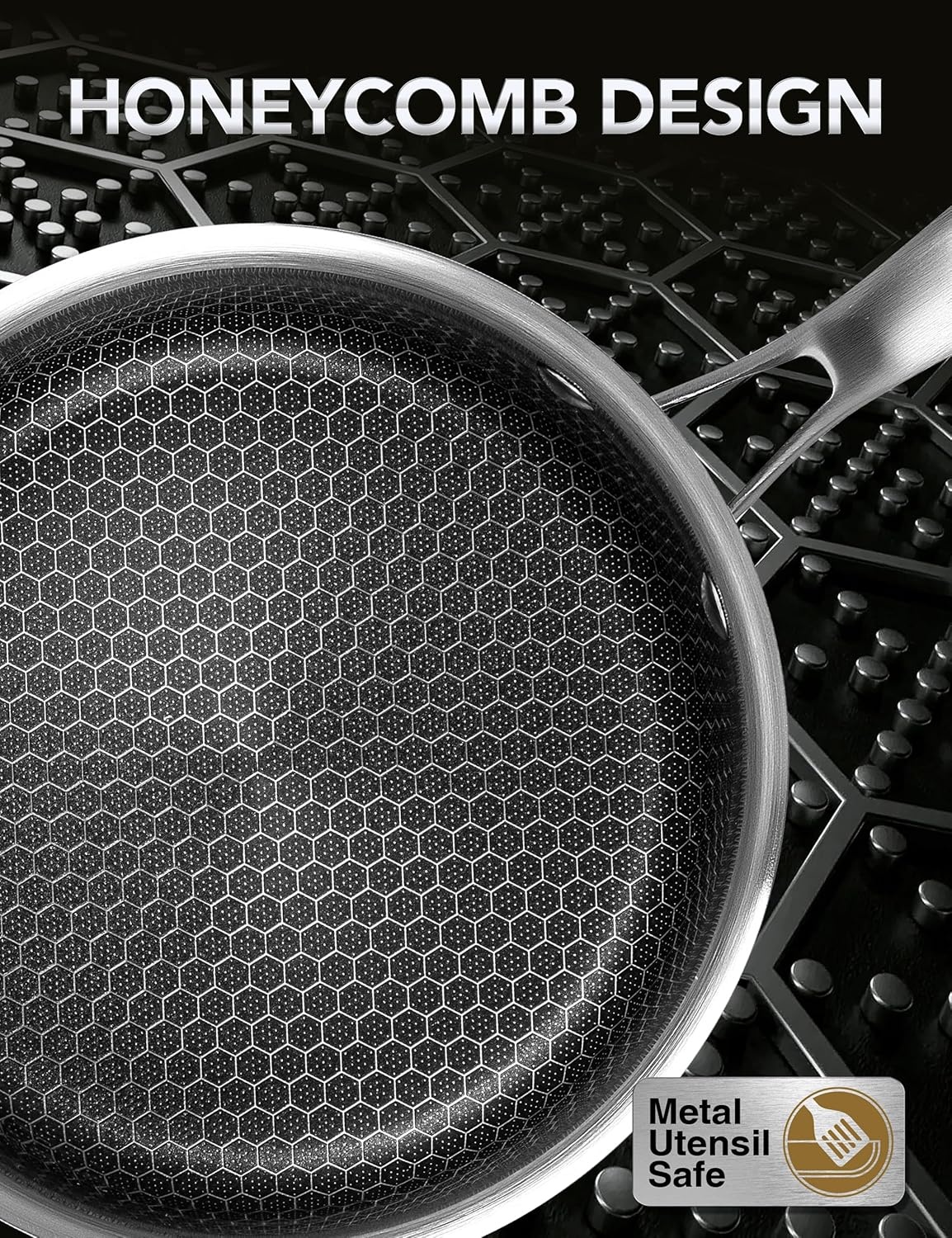 image:imageMICHELANGELO 6 Pcs Triply Stainless Steel Pot Set 2QT amp 3QT amp 8QT Pot with Lids Triply Stainless Steel Stock Pot with Lid 6 Quart