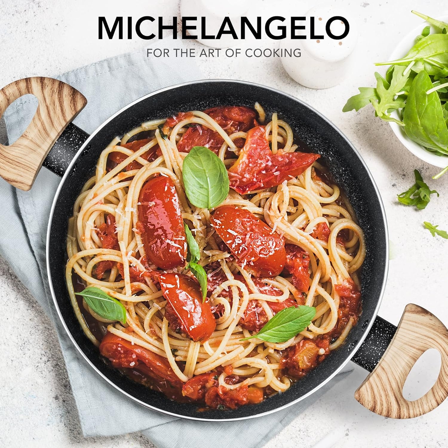 image:imageMICHELANGELO 8 Quart Stock Pot with Lid Nonstick Cooking Pots 8 Qt Soup Pot with Lid Induction Pots for Cooking Stockpot with Healthy Coating WhiteBlack