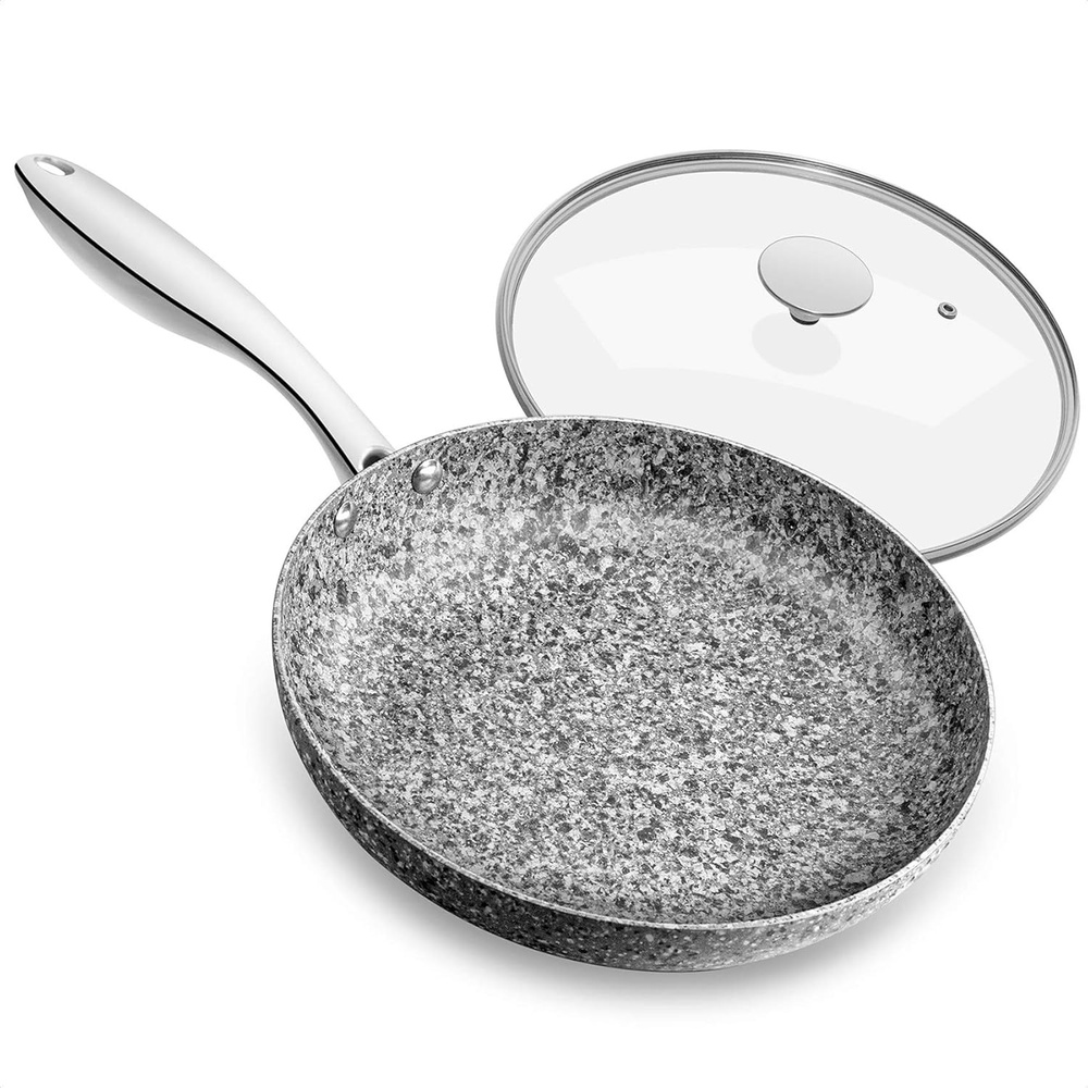 image:imageMICHELANGELO Frying Pans Set with 100 APEO amp PFOAFree Stone Non Stick Coating Granite Skillet Set Nonstick Skillets 3 Pcs89511 inch8 inch
