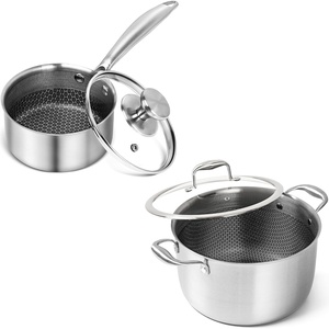 image:imageMICHELANGELO 1 Quart Saucepan with Lid Premium Triple Ply Stainless Steel Stock Pot 8Quart Stockpot with Lid