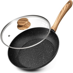 image:imageMICHELANGELO Frying Pan with Lid 10 Inch Frying Pan with Nonstick Granite Coatings Nonstick Frying Pans Healthy amp NonToxic Skillet Granite Frying Pans 10 Inch Induction CompatibleBlack Granite