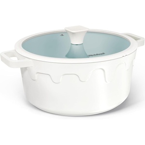 image:imageMICHELANGELO 8Quart Soup Pot with Lid  Nonstick Large Ceramic Stock Pot for Induction Cooktop 8qt Non Stick Cooking Pots with Silicone Handle Covers amp PotHolder CreamWhite