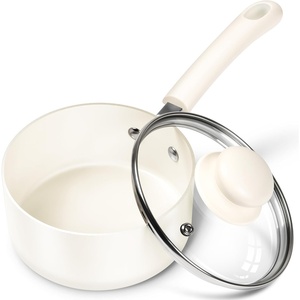 image:imageMICHELANGELO Nonstick Saucepan with Lid Ceramic Sauce Pan Sets Easy to Clean Sauce Pans MultiPurpose Cooking Pots 1QT amp 2QT amp 3QT WhiteWhite